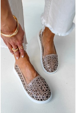 Różowe ażurowe baleriny barefoot Laurena