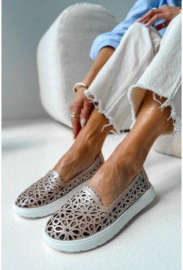Różowe ażurowe baleriny barefoot Laurena
