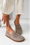Zamszowe mokasyny barefoot Ravera szary
