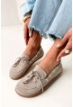 Zamszowe mokasyny barefoot Heather cappuccino
