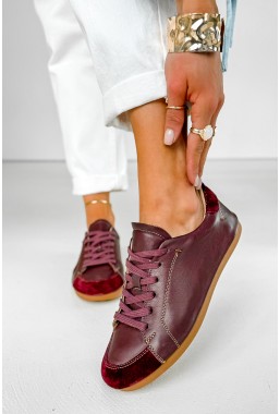 Burgundowe sneakersy Gabrieva