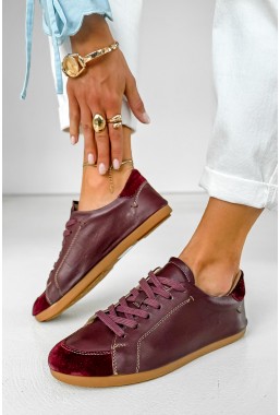 Burgundowe sneakersy Gabrieva