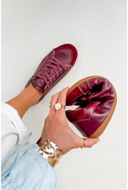 Burgundowe sneakersy Gabrieva