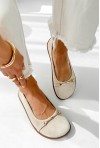 Beżowe zamszowe baleriny barefoot Fipre