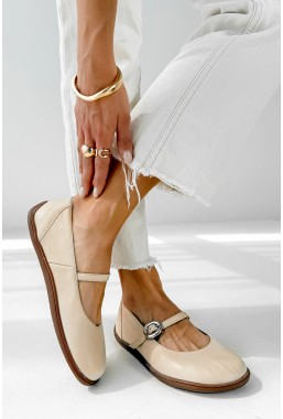 Beżowe baleriny barefoot Emilia