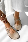 Beżowe zamszowe baleriny barefoot Everis