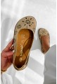 Beżowe ażurowe baleriny barefoot Zaretta
