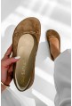 Jasno-brązowe zamszowe baleriny barefoot Fipre
