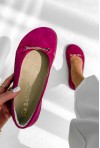 Zamszowe baleriny barefoot Fipre fuksja