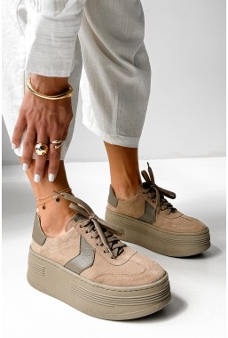 Zamszowe sneakersy Sharyl latte