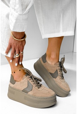 Zamszowe sneakersy Sharyl latte