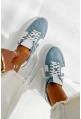 Niebieskie zamszowe sneakersy Shannon