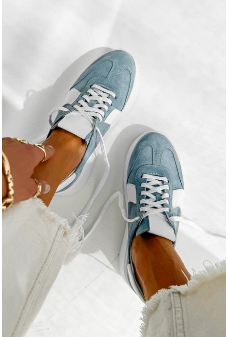 Niebieskie zamszowe sneakersy Shannon