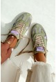 Zamszowe oliwkowe sneakersy Quirina