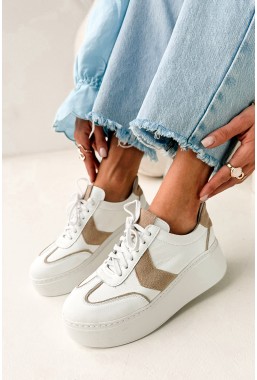 Białe sneakersy Dorothy beżowy