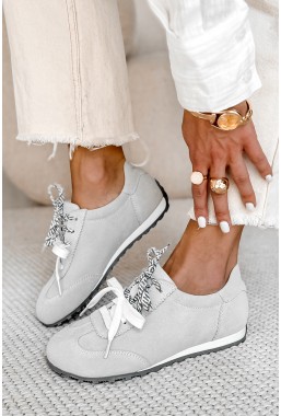 Szare zamszowe trampki barefoot Lorene