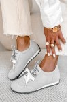 Szare zamszowe trampki barefoot Lorene