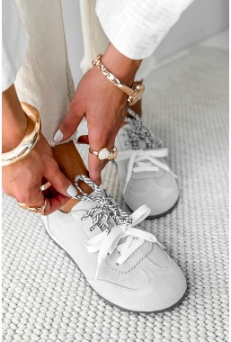 Szare zamszowe trampki barefoot Lorene