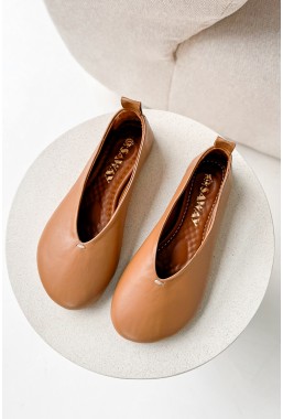 Brązowe baleriny barefoot Perqa