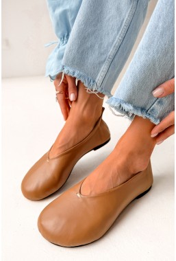 Brązowe baleriny barefoot Perqa