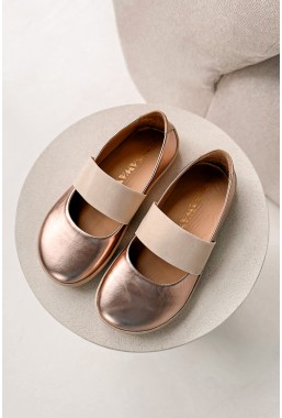 Różowe metaliczne baleriny barefoot Zoe
