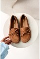 Zamszowe mokasyny barefoot Heather tabaco