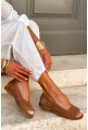 Brązowe zamszowe baleriny barefoot Janette