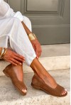 Brązowe zamszowe baleriny barefoot Janette