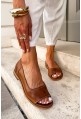 Baleriny barefoot Janette camel