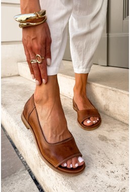 Baleriny barefoot Janette camel