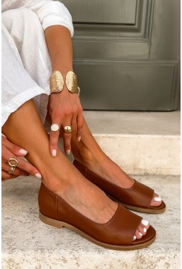Brązowe baleriny barefoot Janette