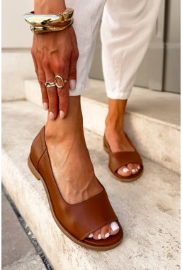 Brązowe baleriny barefoot Janette