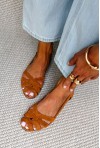 Zamszowe baleriny Nicole camel