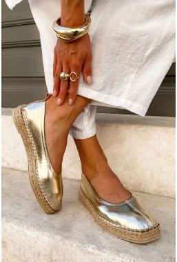Złote espadryle Thavine