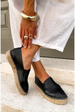 Czarne  espadryle Ulmora