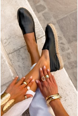 Czarne  espadryle Ulmora