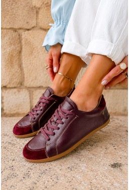 Burgundowe sneakersy Gabrieva
