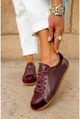 Burgundowe sneakersy Gabrieva