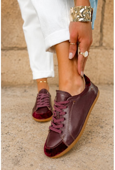 Burgundowe sneakersy Gabrieva