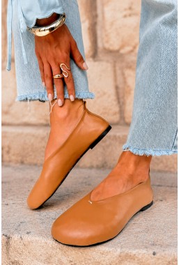 Brązowe baleriny barefoot Perqa