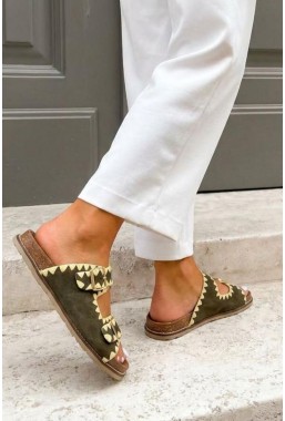 Klapki Vivessa khaki