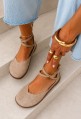 Beżowe zamszowe baleriny barefoot Suzane