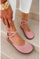 Różowe zamszowe baleriny barefoot Suzane