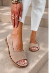 Beżowe zamszowe baleriny barefoot Janette