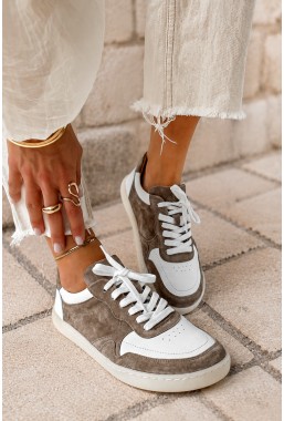 Biało-szare trampki barefoot Wiktoria
