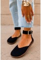 Czarne zamszowe baleriny barefoot Talya