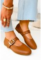Brązowe baleriny Helmirae
