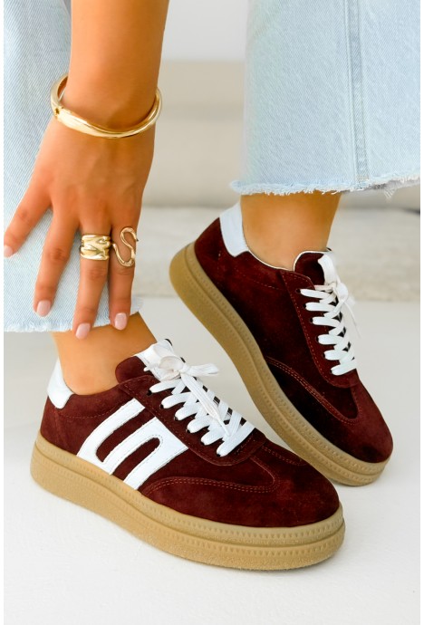 Bordowe sneakersy Lovera