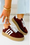 Bordowe sneakersy Lovera