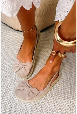 Beżowe baleriny barefoot Ranisha
